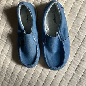 Cat & Jack Blue Denim Slip-On boat shoe